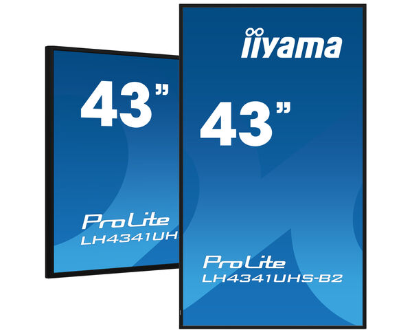 ProLite LH4341UHS-B2 - 43" Professional Digital Signage display with 4K UHD resolution and 24/7 operating time