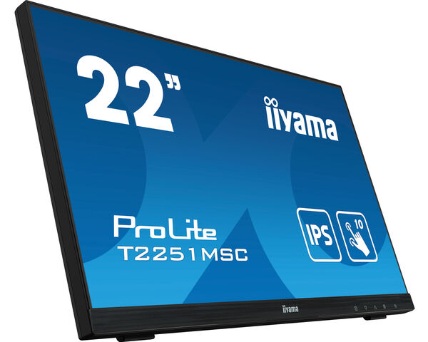 ProLite T2251MSC-B1 - 22” monitor z 10 punktami dotykowymi i matrycą IPS 