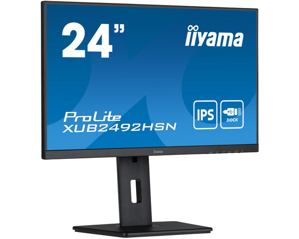 ProLite XUB2492HSN-B5 - Monitor da 24" con tecnologia di pannello IPS, dock USB-C e RJ45 (LAN)