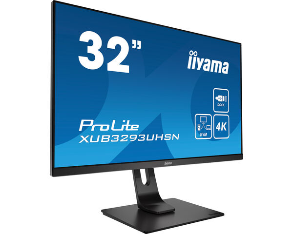 ProLite XUB3293UHSN-B1 - Monitor da 32" con tecnologia pannello IPS , uno switch KVM, USB-C Dock e connettore RJ45 (LAN) 