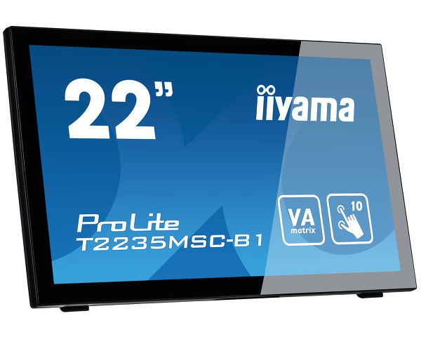 ProLite T2235MSC-B1 - 22” 10P touch monitor met een volledig vlakke edge-to-edge voorkant