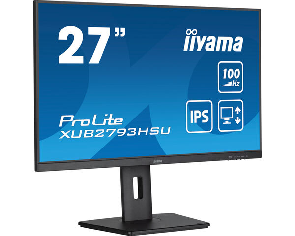 ProLite XUB2793HSU-B6 - 27” IPS technology panel with height adjustable stand and 100Hz refresh rate