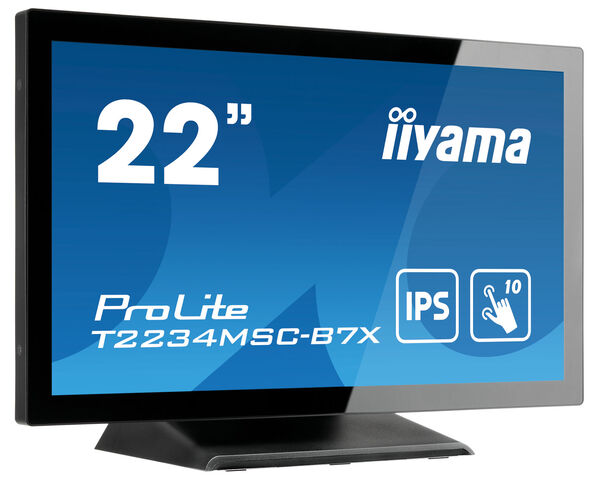 ProLite T2234MSC-B7X - 22” (55 cm) Full HD Monitor mit einem PCAP Multi-Touch-Display, IPS Panel und Touch-durch-Glas Technologie