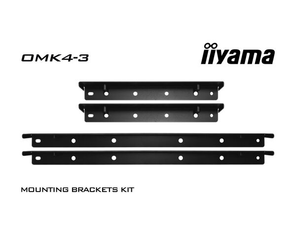 OMK4-3 - Kit di staffe di fissaggio laterali per monitor open frame iiyama TF4339MSC 
