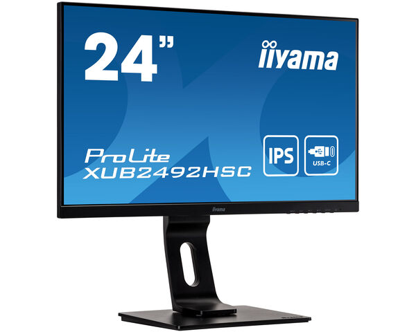 ProLite  XUB2492HSC-B1 - Monitor desktop da 24" con connettore USB-C e pannello in tecnologia IPS