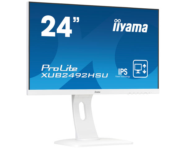 ProLite XUB2492HSU-W1 - Un écran 24 pouces avec une dalle IPS ultra plate et pied réglable en hauteur