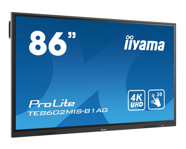 ProLite TE8602MIS-B1AG - 86”  interactief 4K LCD scherm met geïntegreerde whiteboard software