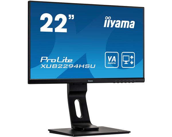 ProLite XUB2294HSU-B1 - 22" Full HD Monitor mit VA-Panel und höhenverstellbarem Standfuß