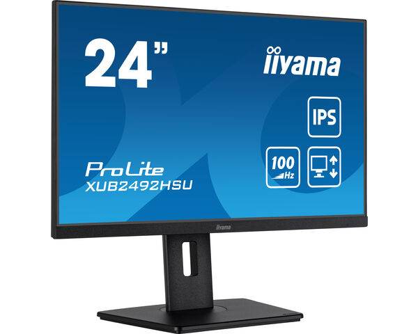 ProLite XUB2492HSU-B6 - 24” IPS technology panel with height adjustable stand and 100Hz refresh rate