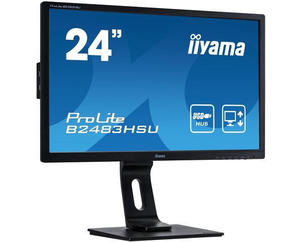 ProLite B2483HSU-B1DP - Full HD LED monitor with 1 ms response time, perfect choice for home and office
