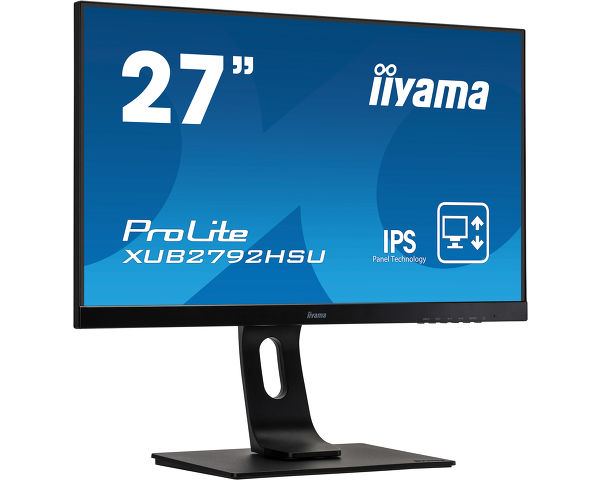 ProLite XUB2792HSU-B1 - 27” IPS  panel technology monitor with ultra flat front and a height adjustable stand
