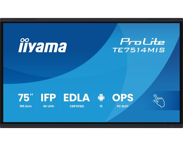 ProLite TE7514MIS-B2AG - 75" Interactive 4K LCD Touchscreen with integrated annotation software 