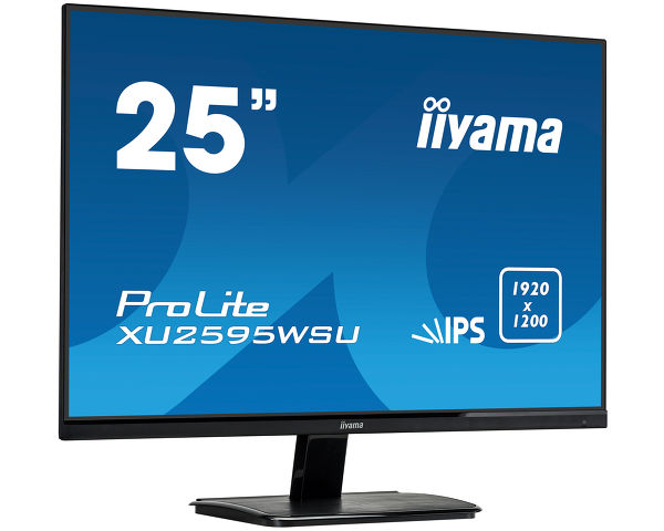ProLite XU2595WSU-B1 - 25” ultra-slim monitor featuring IPS Panel Technology with a 16:10 aspect ratio