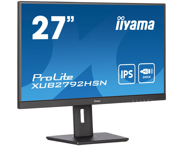 ProLite XUB2792HSN-B5 - Monitor da 27" con tecnologia di pannello IPS, dock USB-C e RJ45 (LAN)