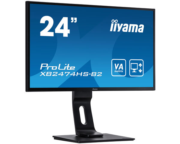 ProLite XB2474HS-B2 -  Monitor Full HD de 24" con panel VA y soporte ajustable en altura