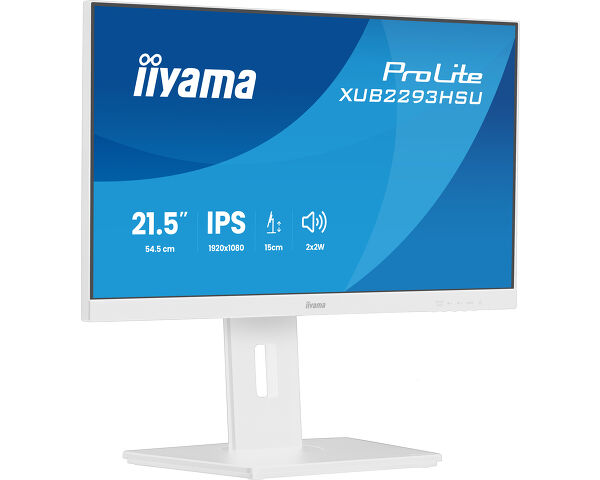 ProLite XUB2293HSU-W7 - 21.5” IPS monitor with a three-side borderless design, integrated USB hub, 100Hz refresh rate and height-adjustable stand