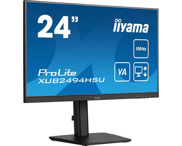 ProLite XUB2494HSU-B6 - 24” Full HD VA panel with 100Hz refresh rate and 150mm height adjustable stand