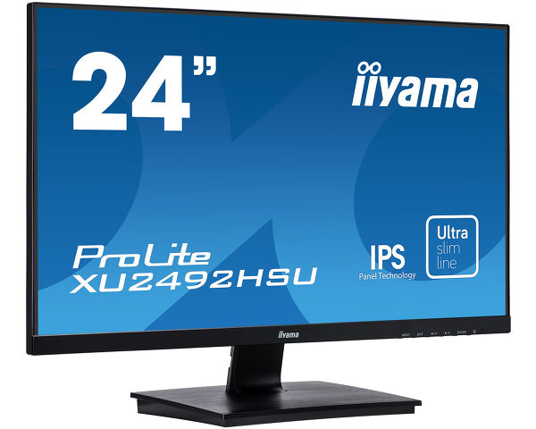 ProLite XU2492HSU-B1 - 24" monitor met een IPS panel en ‘bezel free’ design ideaal voor multi monitor set-up