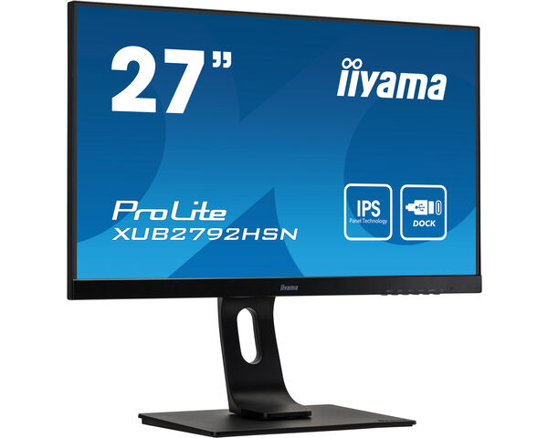 ProLite XUB2792HSN-B1 - 27'' monitor z matrycą w technologii IPS, stacją dokującą USB-C i RJ45 (LAN)