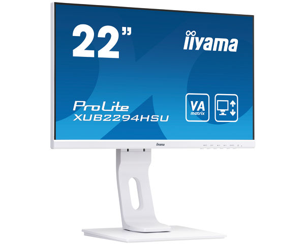 ProLite XUB2294HSU-W1 - 22” Full HD LED monitor met VA paneel  en een in hoogte verstelbare voet