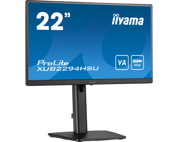 ProLite XUB2294HSU-B2 - Monitor Full-HD da 21.5" con tecnologia pannello VA e un supporto regolabile in altezza