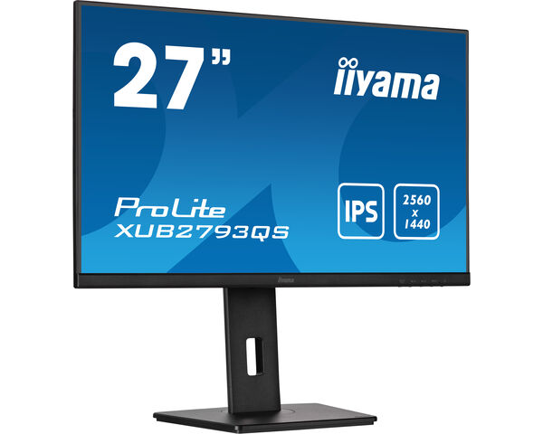 ProLite XUB2793QS-B1 - Monitor da 27" con tecnologia pannello IPS, risoluzione WQHD e un supporto regolabile in altezza