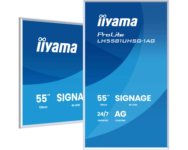 ProLite LH5581UHSG-1AG - 55" 4K UHD Digital Signage Display — Sleek, Flexible, and Ready for Any Creative Space
