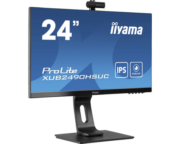 ProLite XUB2490HSUC-B1 - Monitor desktop da 24" con webcam Full-Hd e microfono integrati