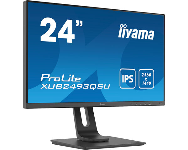 ProLite XUB2493QSU-B1 - 24” WQHD monitor with IPS panel and height adjustable stand