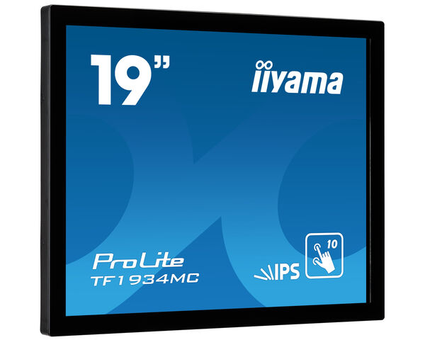 ProLite TF1934MC-B7X - Un Monitor Open Frame da 19" con un pannello IPS, tecnologia touch PCAP da 10 punti e funzione touch-through-glass