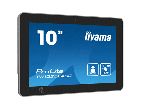ProLite TW1025LASC-B1PNR - 10.1-inch PCAP 10pt Touchscreen met Android, Power over Ethernet-technologie, NFC/RFID-lezer en een RGB-ledbalk rondom het scherm