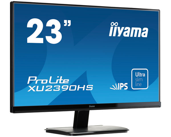 ProLite XU2390HS-B1 - 23" monitor met een IPS panel en ultra vlakke voorkant