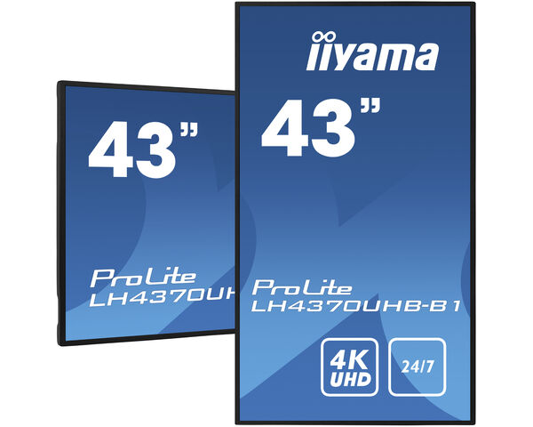 ProLite LH4370UHB-B1 -  43” Profesyonel Digital Signage, 7/24, 4K UHD ve 700 cd/m² yüksek parlaklık 