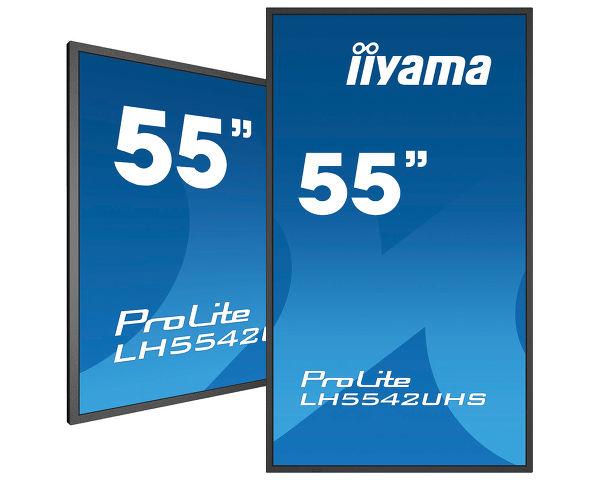 ProLite LH5542UHS-B1 - 55" Landscape/Portrait Professional Digital Signage display, 18/7 bedrijfstijd, 4K UHD resolutie met Intel® SDM slot