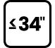 ≤34″