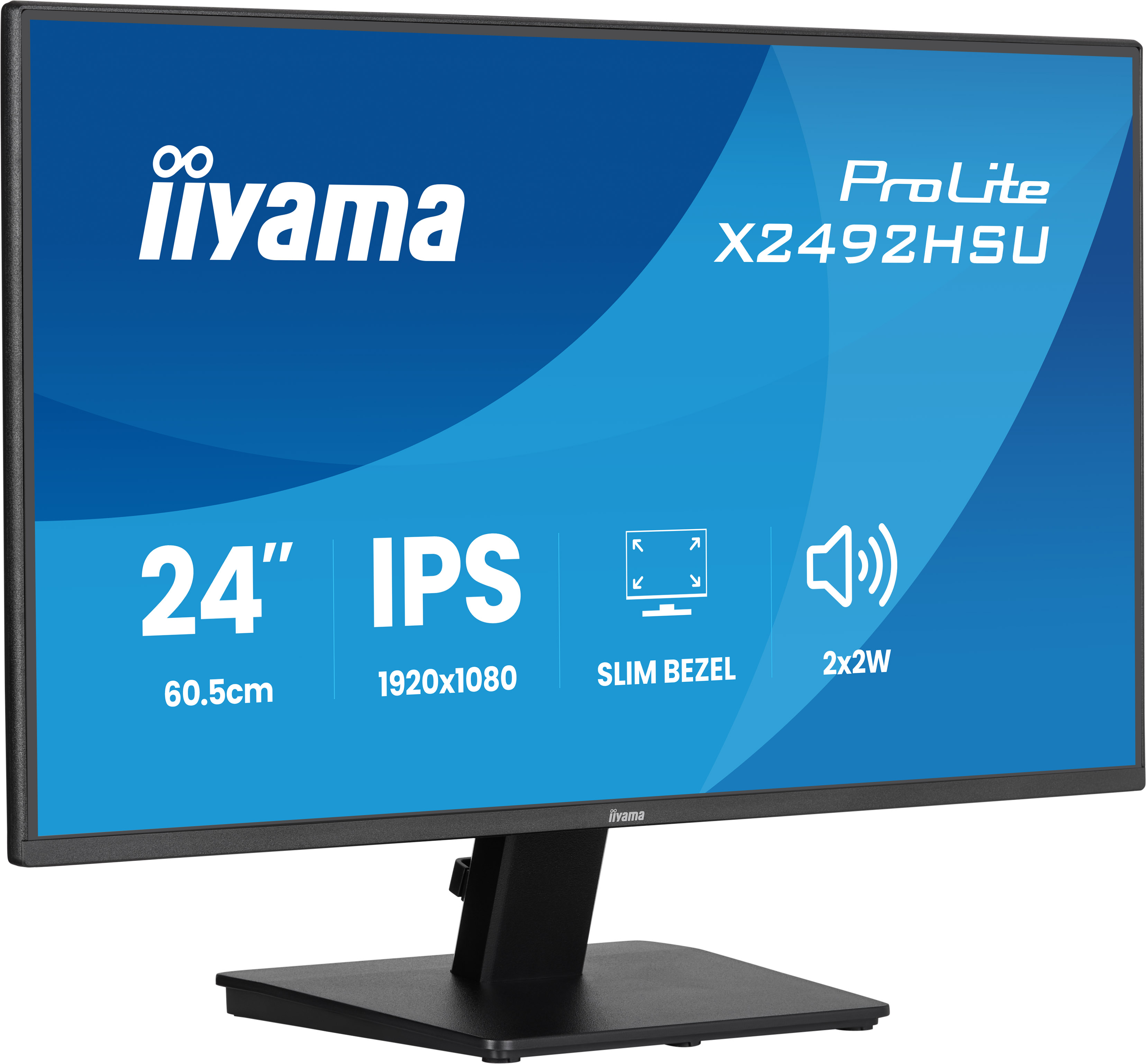 iiyama - ProLite X2492HSU-B1 24” IPS Full HD panel with 4-side