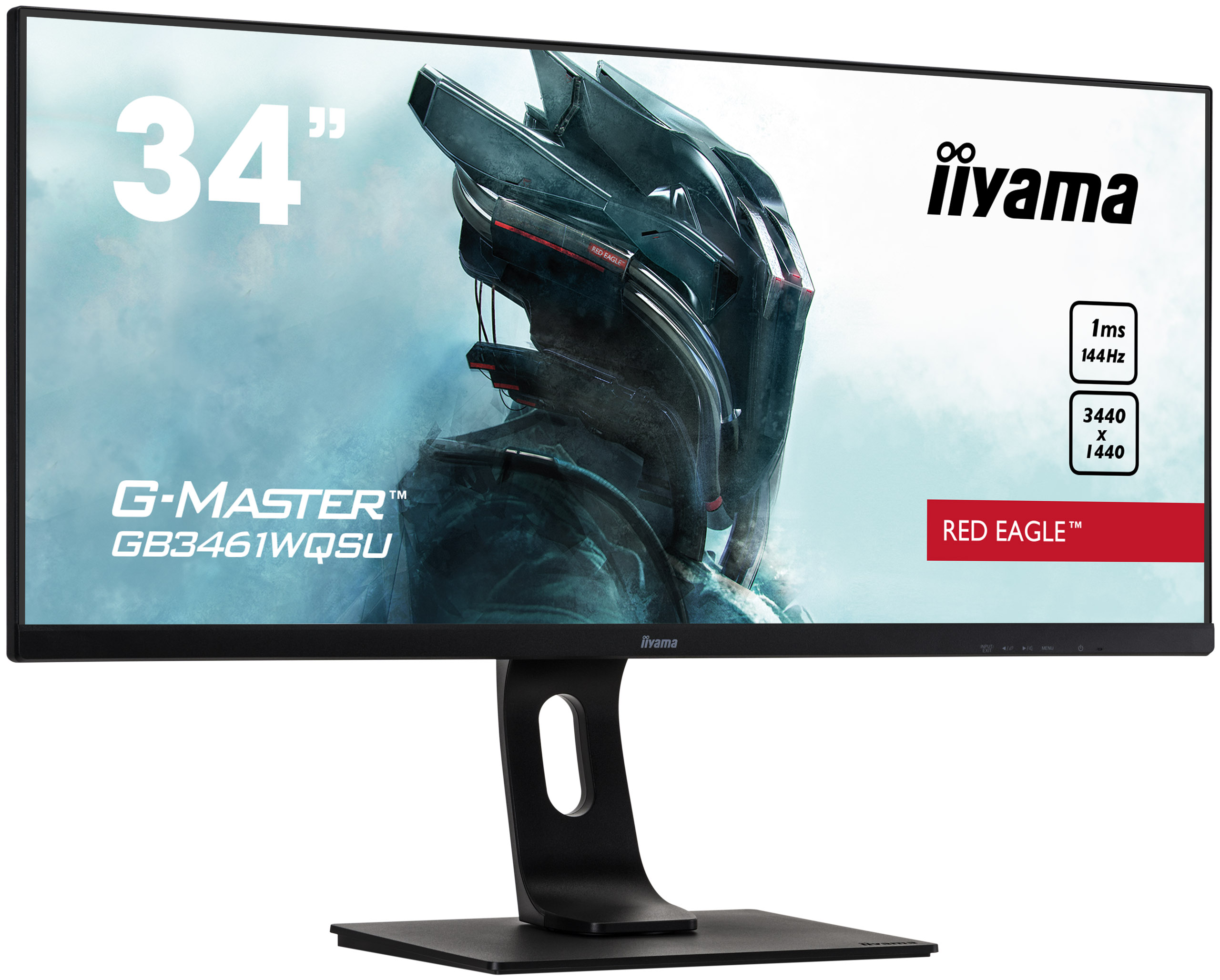 iiyama - G-Master GB3461WQSU-B1 Widen your vision with a GB3461WQSU Red  Eagle with FreeSync Premium