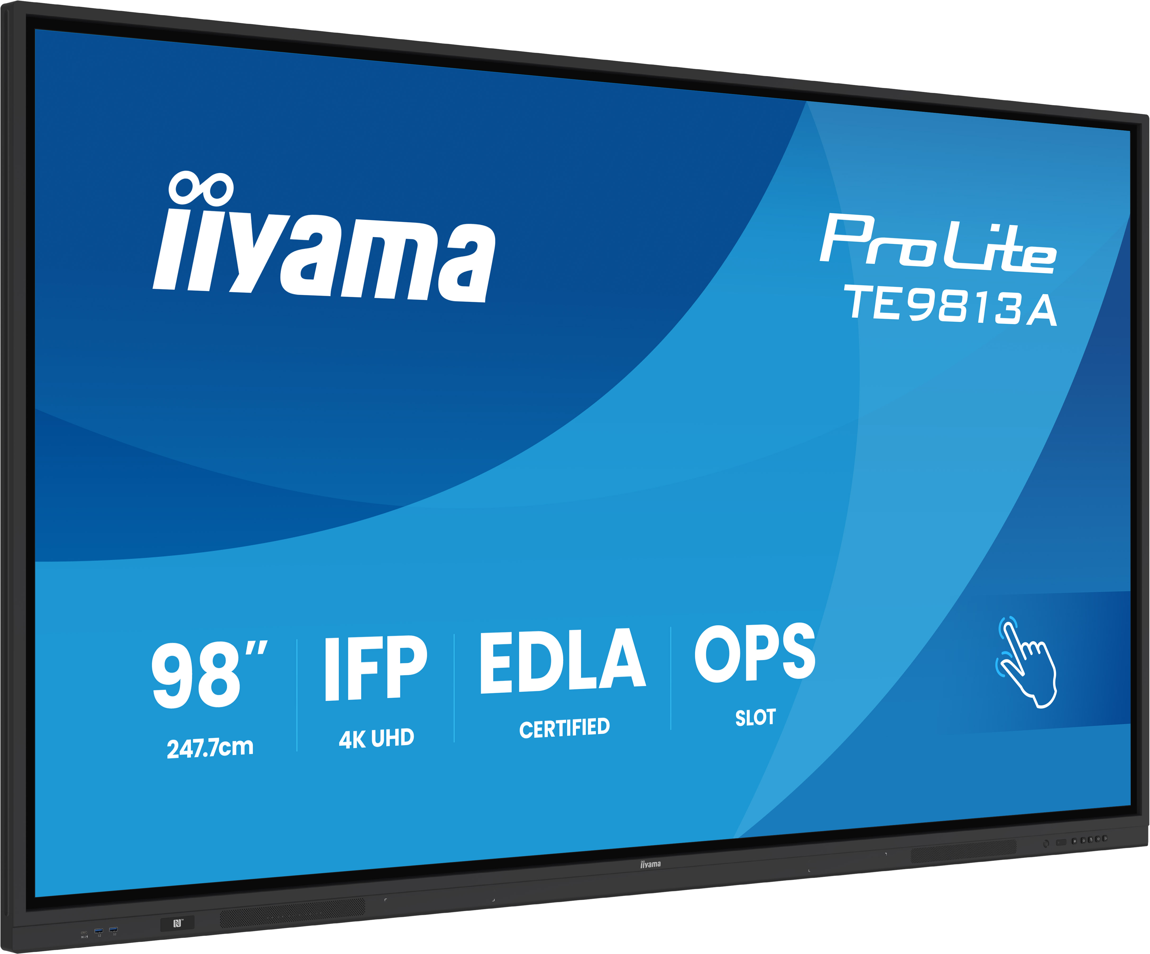 iiyama TE9813A-B2AG 98 cali – pełny widok monitora