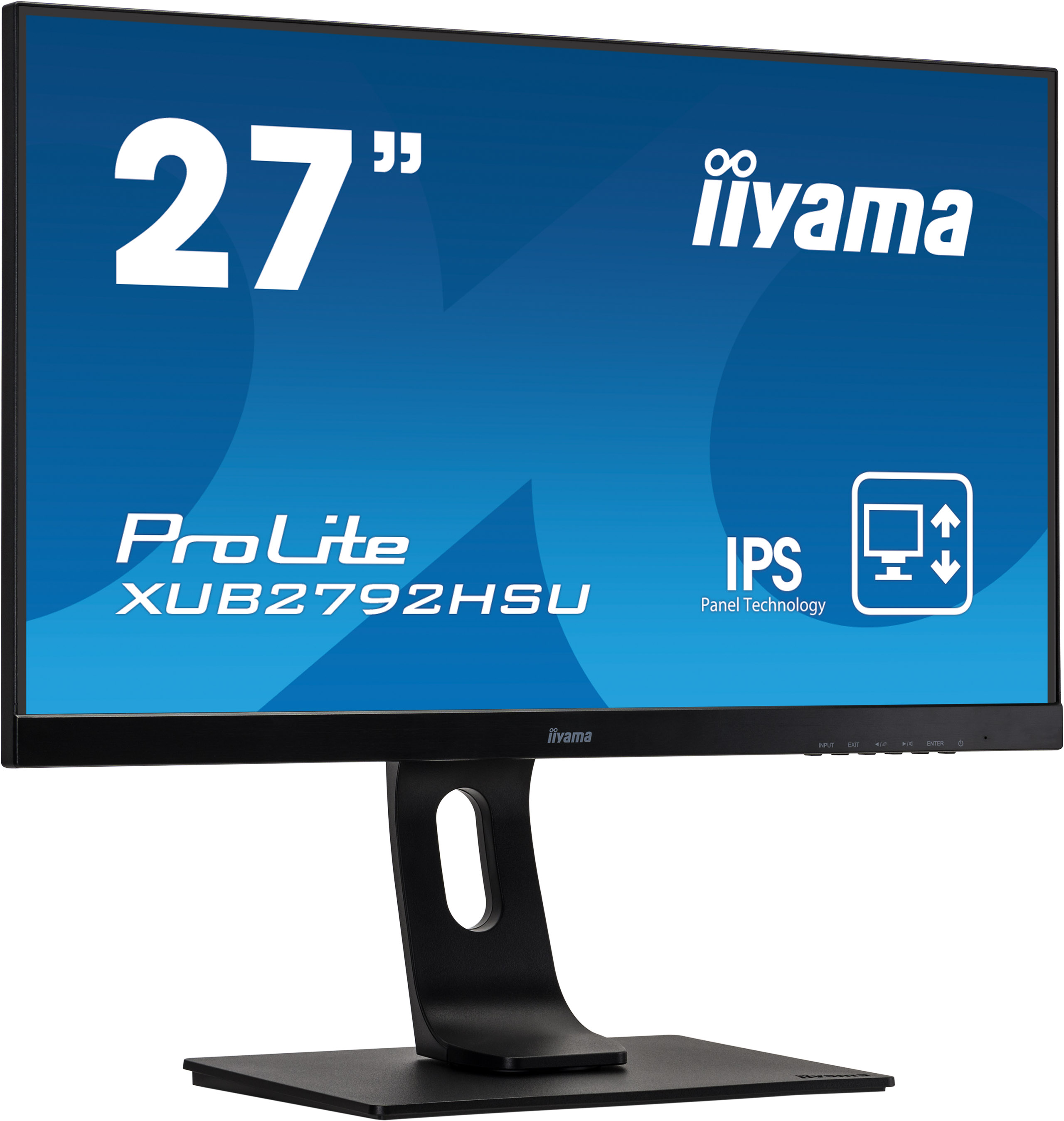 IIYAMA XUB2792HSU-B6 | Slim-Line | 27" (68,58cm) | 1920 x 1080 FHD | 75Hz | IPS LED | 250 cd/m² | 1000:1 | 4ms | VGA/HDMI/DisplayPort | Sijajen vsestranski računalniški monitor | Komponentko