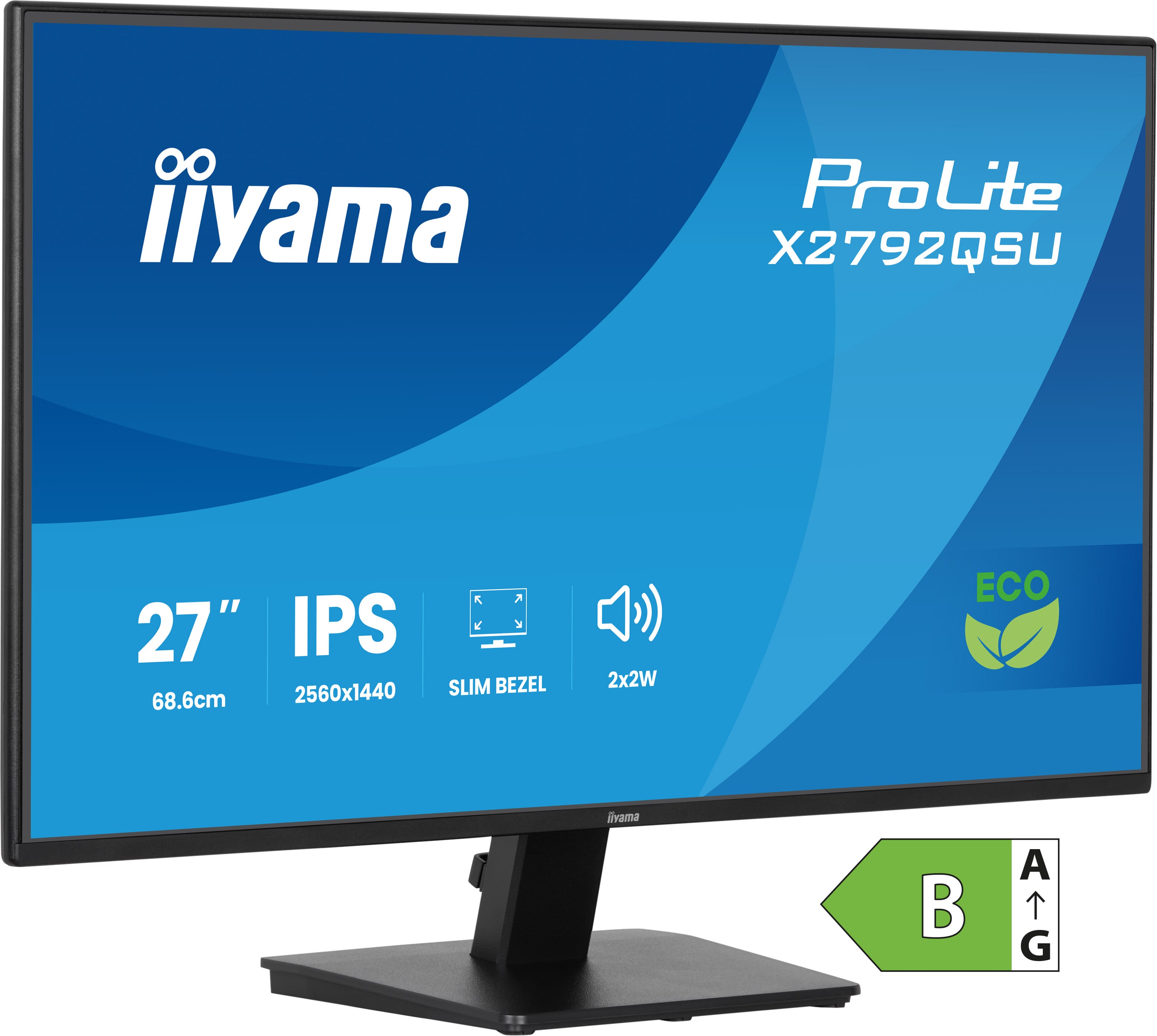 iiyama - ProLite X2792QSU-B1 27” IPS QHD panel with 4-side slim