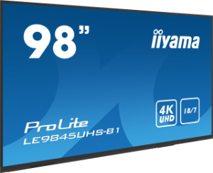 Prolite LE9845UHS-B1 - Display professionale per il Digital Signage da 98" con risoluzione 4K UHD, sistema operativo Android e applicazioni ScreenSharePro e Eshare