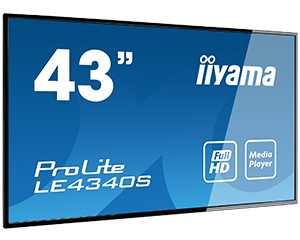 ProLite LE4340S-B3 - Professionelles 43" (108 cm) Full HD Großformat-Display mit USB Media Playback