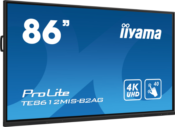 ProLite TE8612MIS-B2AG - Interaktives 86" (᠎᠎217.4﻿ cm) LCD Touchscreen-Display mit 4K-Auflösung, integrierter Whiteboard-Software und Benutzerprofilen